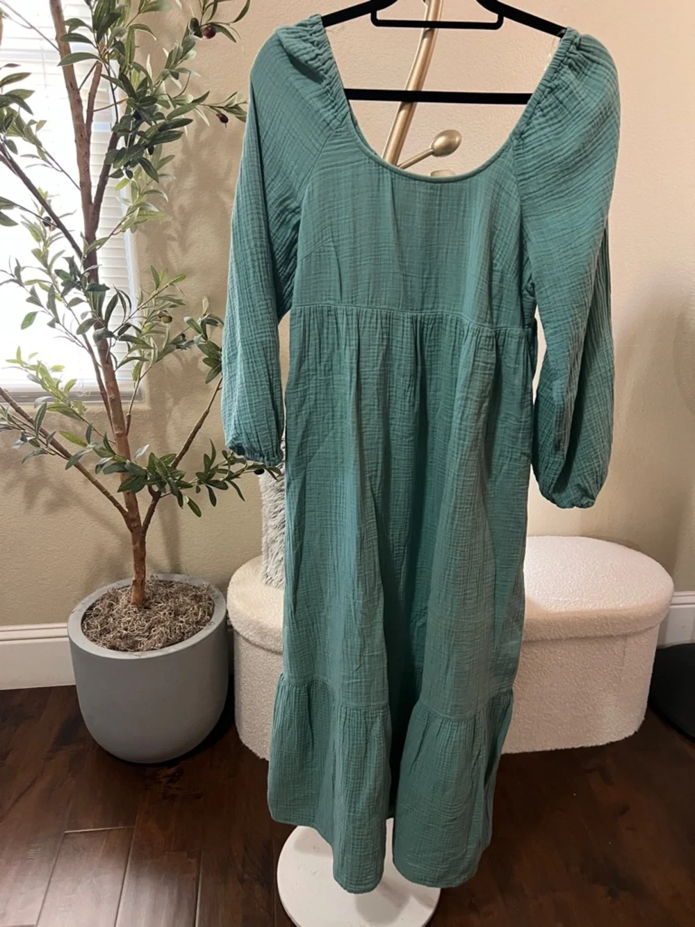 Universal Thread Teal Green Maxi Dress with Scoop Neck - Picture 2 of 6